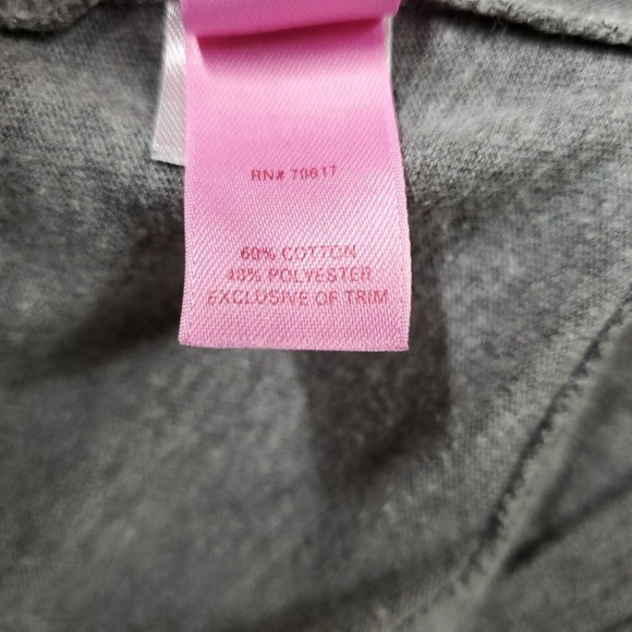 Victoria Secret Pink Blouse Top Sequins Bling Gray Red Utah Logo Womens Large - Picture 8 of 12